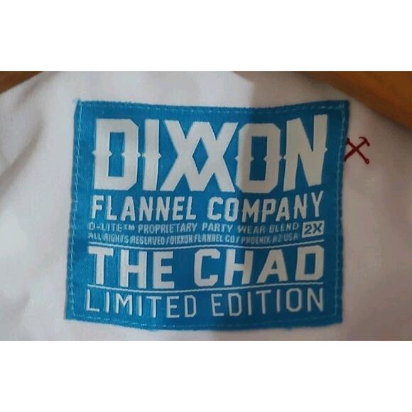 Men's DIXXON Flannel The CHAD Shirt White with red hammer and wrench - 2XL - Picture 4 of 8